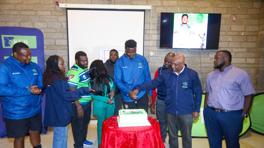 Andy Cole Omolo in action during a training session at the KCB Sports Club, Ruaraka, on March 26, 2026.