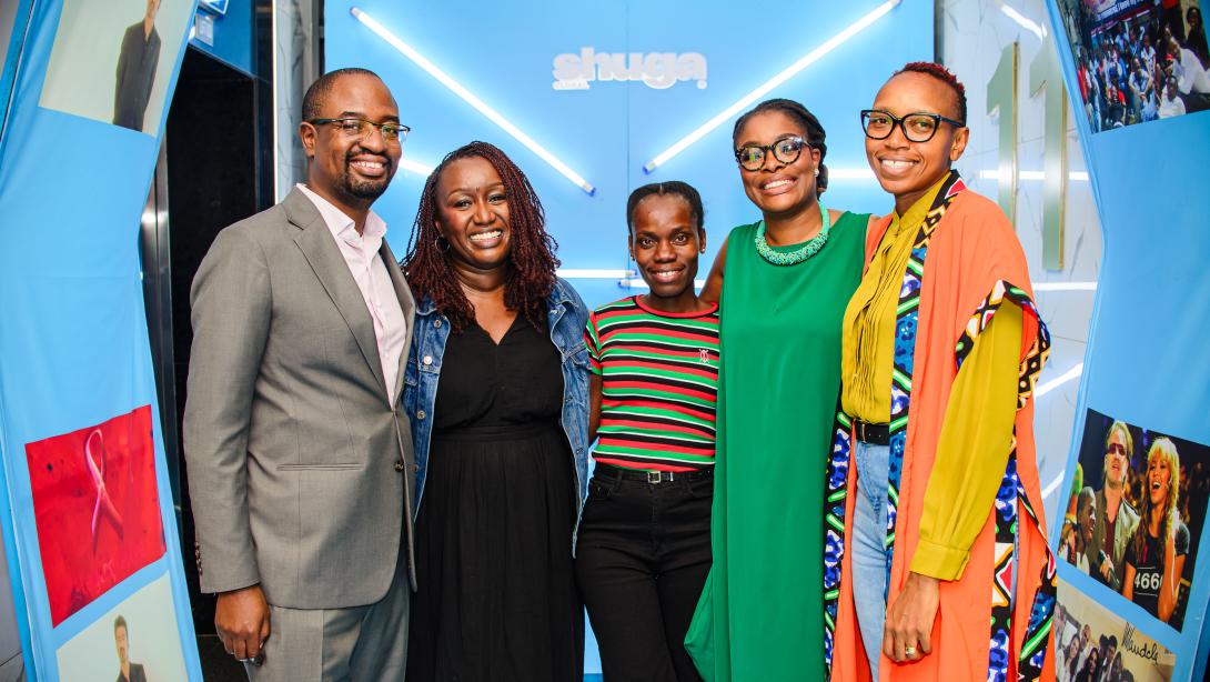 Allan Maleche   Gender Advisory Board for Shujaaz Inc. and Shuga Global, Mitchelle Kimathi Country Manager, Jacky Kowa, Kenya Peer Ed Coordinator at Shuga Global, Wame Jallow Executive Director & Monicah Waceke Ndung’u   Chief Corporate A