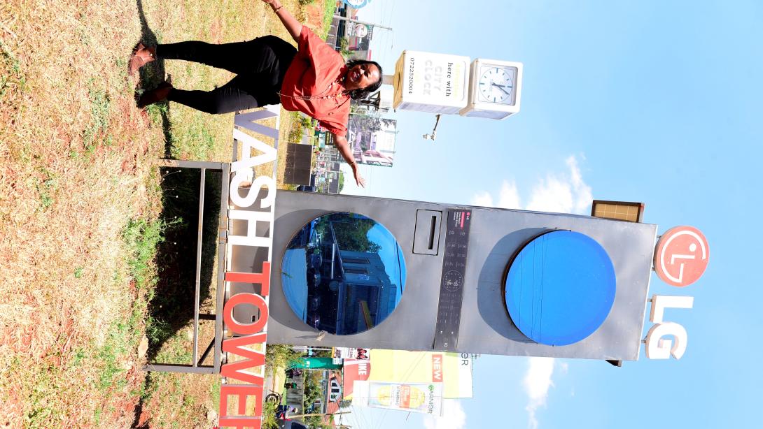 LG WashTower 1 – The LG WashTower on display at the St. Austin’s Roundabout in Lavington, Nairobi, as part of LG Electronics’ public showcase aimed at bringing smart laundry innovation closer to consumers and giving them an opportunity to experience the product’s features firsthand.