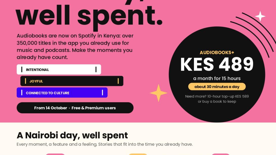 Spotify Audiobooks Kenya Your Day Well Spent (1) page 0001
