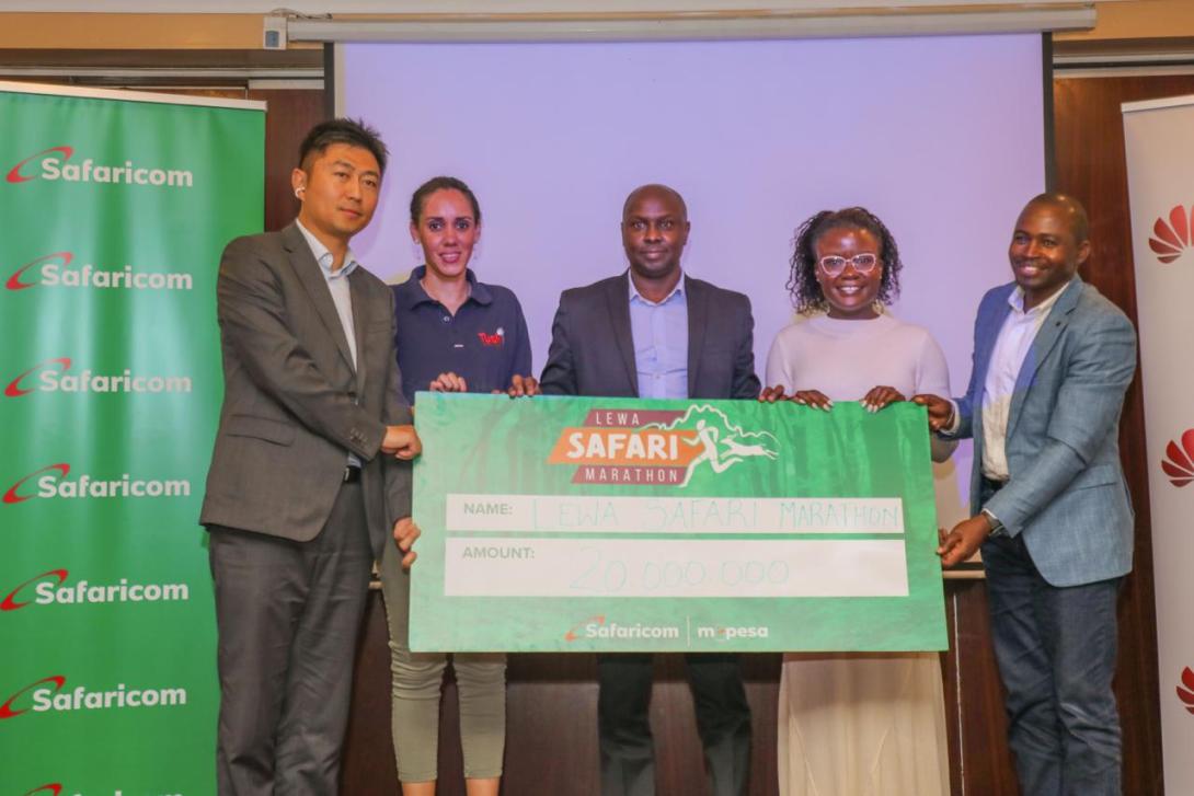 Jason Feng Shen, Huawei Kenya - Safaricom Key Account Director, Huawei Kenya, Chantal Migongo-Bake, Tusk’s Chief Conservation Officer, James Maitai – Group Chief Technology and Information Officer (CTIO