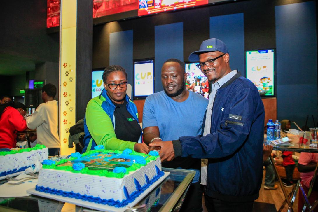 KCB Regional Business Manager, Moi Avenue Branch - Leah Choge, Joshua Ochieng (a parent