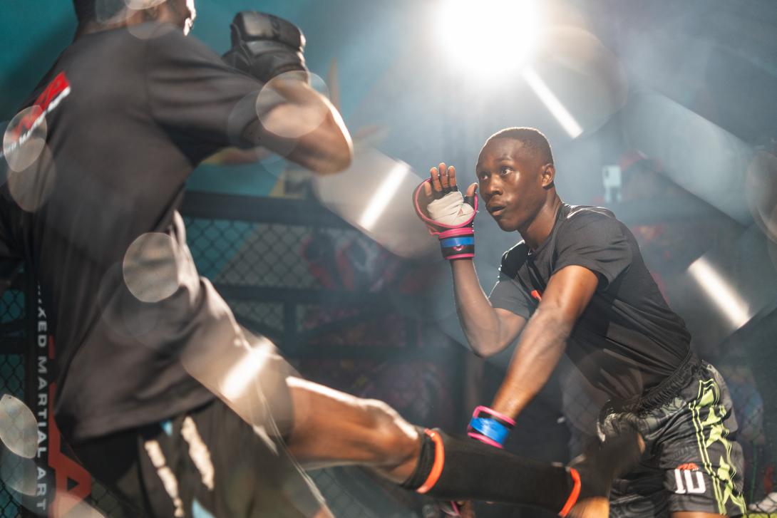 Jared Otieno of Nairobi Jiu Jitsu Academy during his fight