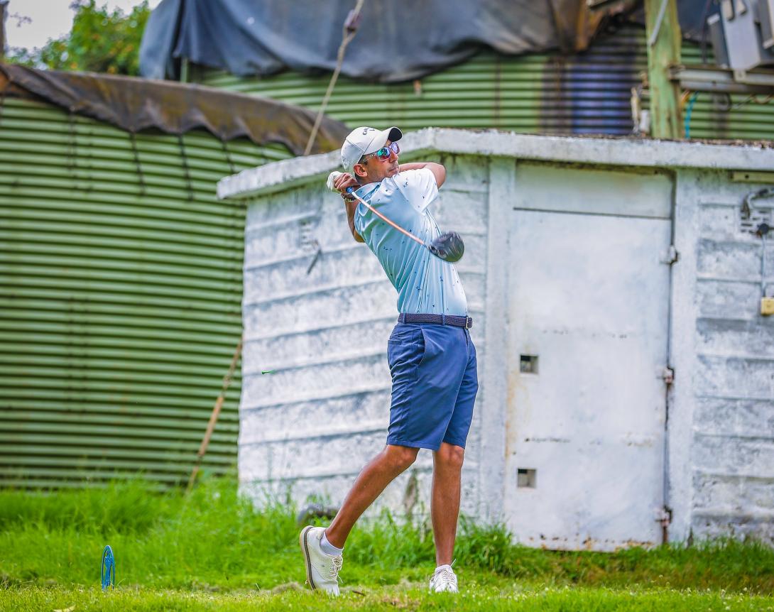 Mohit Mediratta, a Safaricom-sponsored player,in action in preparation for the second leg.