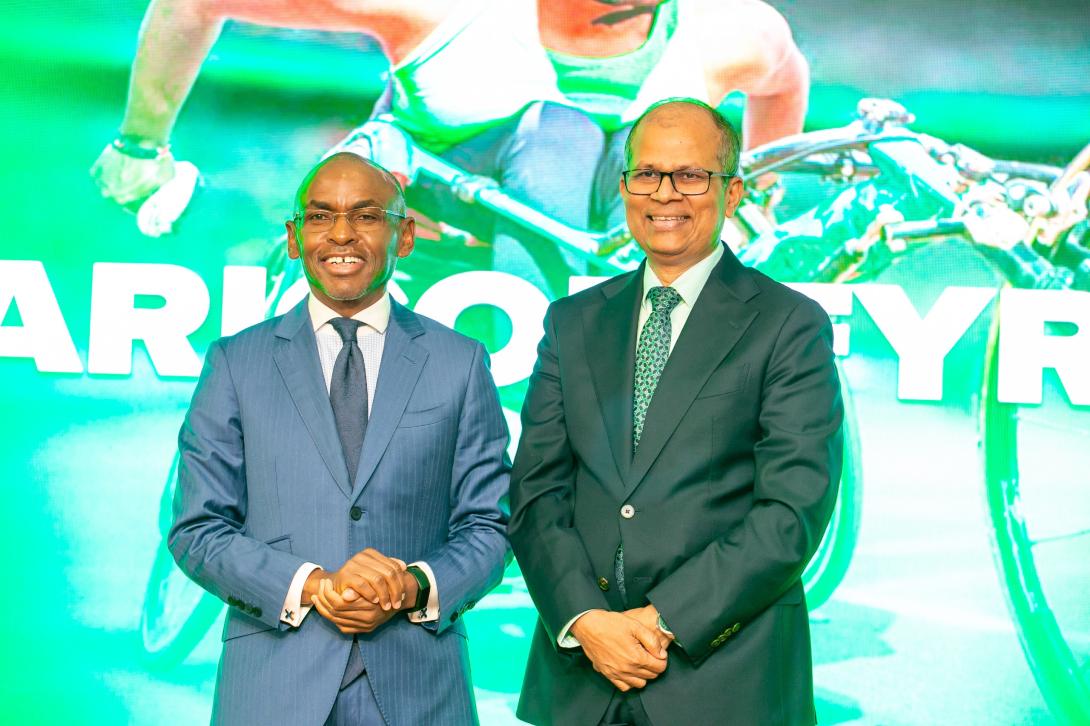 Image 1: From left, Dr. Peter Ndegwa, Group CEO Safaricom PLC and Dilip Pal, Group Chief Finance and Innovation Officer Safaricom PLC
