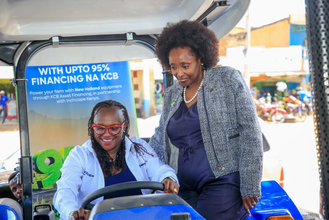 Image 1 and 2 - From left: Grace Mbugua, Executive Head, Product Management at KCB Bank, and Marion Gathoga Mwangi, Managing Director of Inchcape Kenya, sign a Memorandum of Understanding (MoU) to enhance mechanization in agriculture by providing tailored asset financing solutions to agribusiness customers.