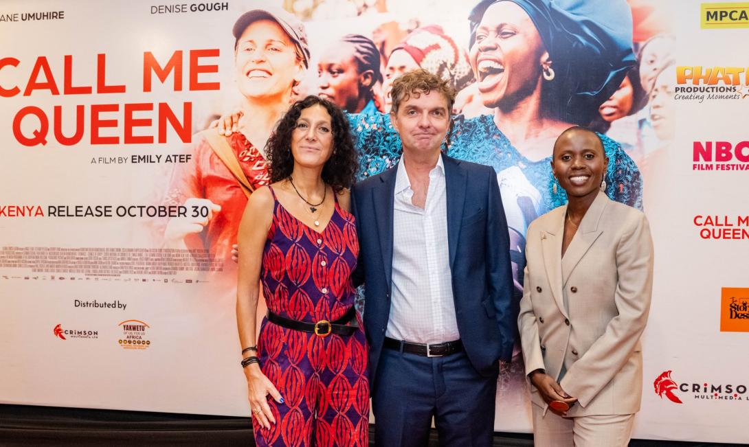 Director Emily Atef, producer Gian Piero Ringel and actress Eliane Umuhire