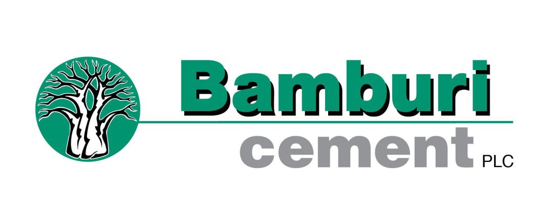 The Bamburi Cement Plc logo features a stylised tree beside the company name on a white background.